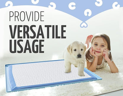 TidyFriend Dog Pee Pad Holder Tray Fits for 30” x 23” Pee Pads with Corner Lock Holes, Raised Edges, Non-Spill, Easy to Clean Silicone Dog Potty Tray Holder, for Indoor Floor Protection (Blue) | Corner Lock Holes, Raised Edges, Non-Spill, Easy to Clean...