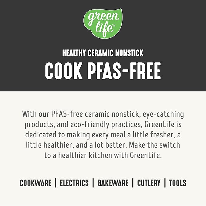 GreenLife Rice Cooker with Removable PFAS-Free Ceramic Nonstick Pot, 3-Cups