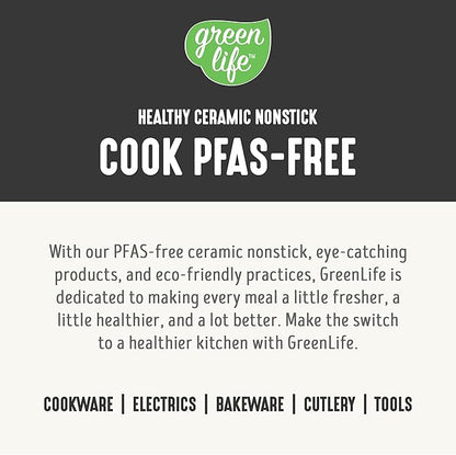 GreenLife Rice Cooker with Removable PFAS-Free Ceramic Nonstick Pot, 3-Cups