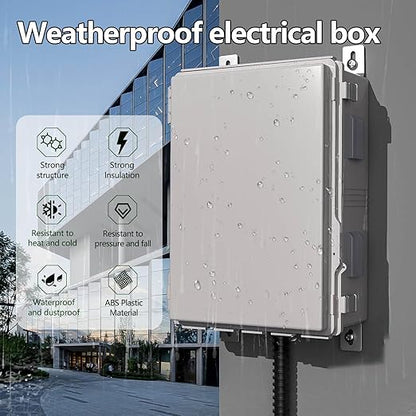 Electrical Junction Box, Ventilated Design, Cable Grommets, Indoor/Outdoor Use