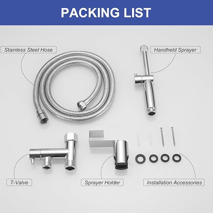 Chrome Handheld Bidet Sprayer for Toilet