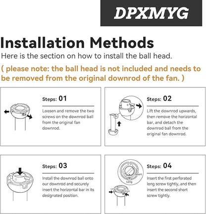 DPXMYG 24 inch Ceiling Fan Downrod