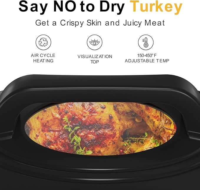 Sunvivi 28lb 24-Quart Roaster Oven, Electric Roaster Oven