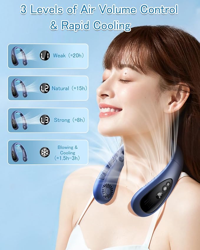 GAITIR Neck Air Conditioner, Portable Neck Fan