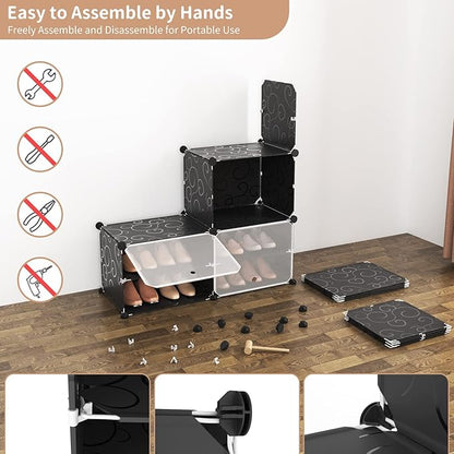 ROJASOP 6-Tier 24-Pair Expandable Shoe Rack Organizer