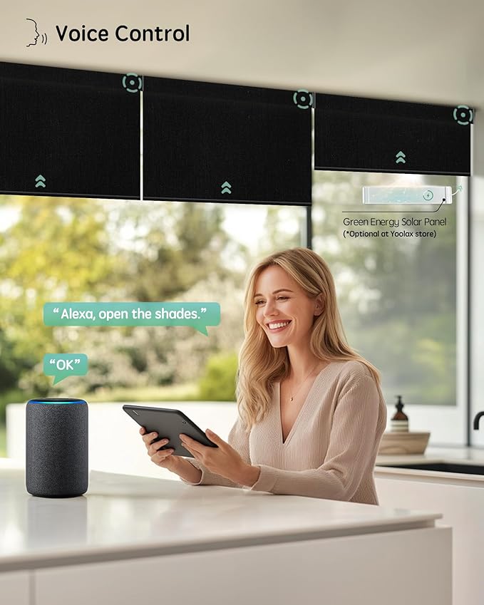 Yoolax Motorized Blinds with Remote, Smart Blinds