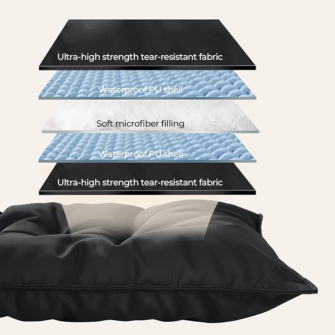 Chew Proof Indestructible Dog Bed,Small (18"x29") | Durable,for Aggressive Chewers,Tough,chew resistant, non chewable,Machine Washable & Waterproof,Indoor Outdoor