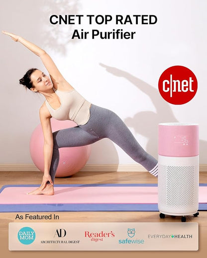 CleanForce Air Purifier for Home Large Room up to 2550 ft², Swiss Sanitized