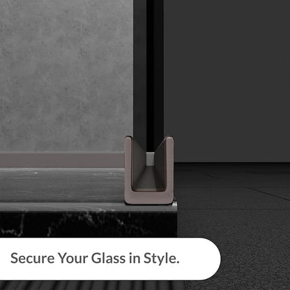 Brixwell SDCD38BN-CCP72-XCP5 Brushed Nickel 3/8" Fixed Panel Shower Door Deep