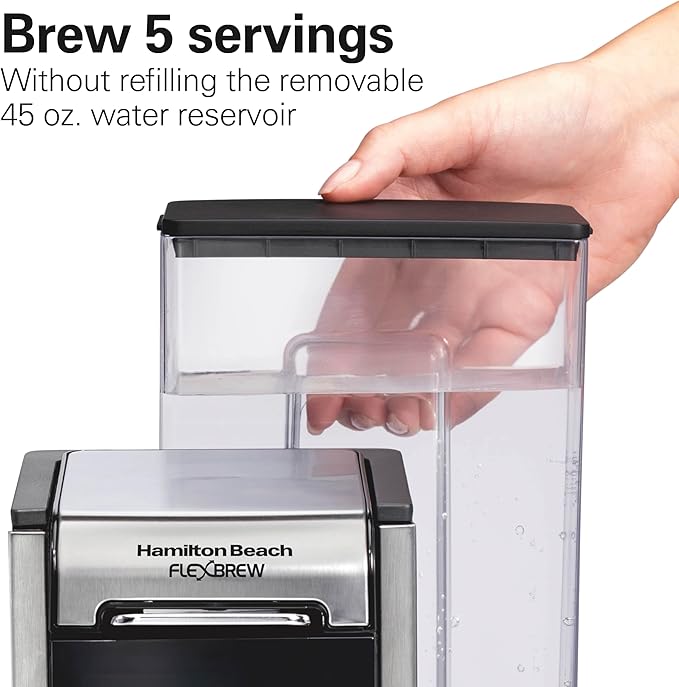 Hamilton Beach FlexBrew Advanced 4-in-1 Single Serve Hot & Iced Coffee Maker