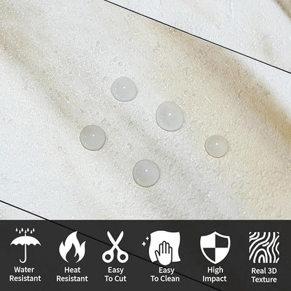 AULIGET 100-Piece Calacatta Gold Marble Look Peel and Stick Backsplash Wall