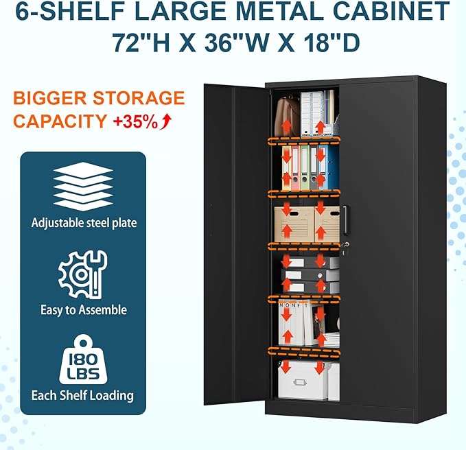 MIIIKO Metal Storage Cabinet