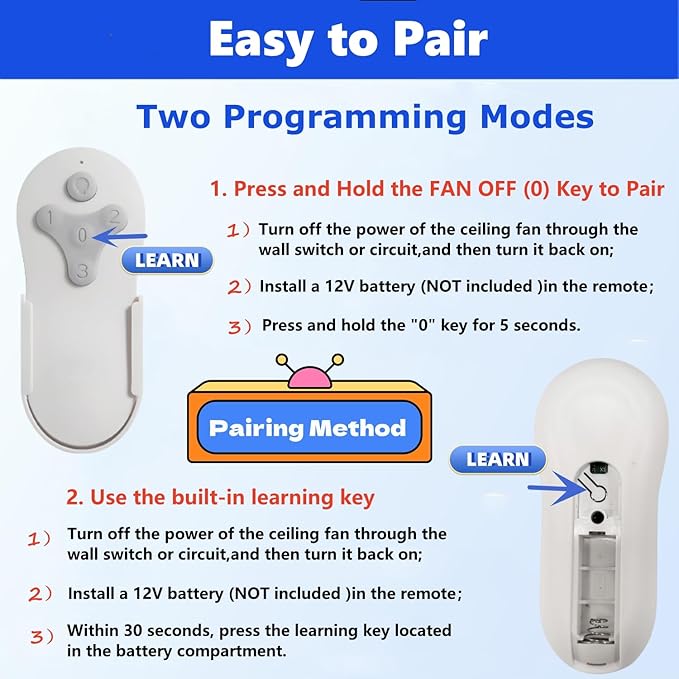 Ceiling Fan Remote Control Compatible