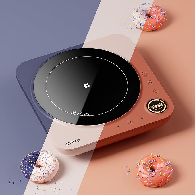 CIARRA CATIH1A-O Portable Induction Cooktop, Slim Single Electric Countertop