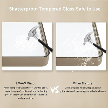 LOAAO 30”X36” Bronze Bathroom Mirrors