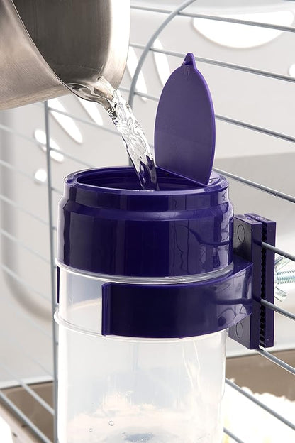 Lixit® Lever Valve Top Fill No Drip Water Bottles for Rabbits, Chinchillas, Ferrets, Guinea Pigs and Adult Rats (Purple (Pack of 2), 16 Ounce)