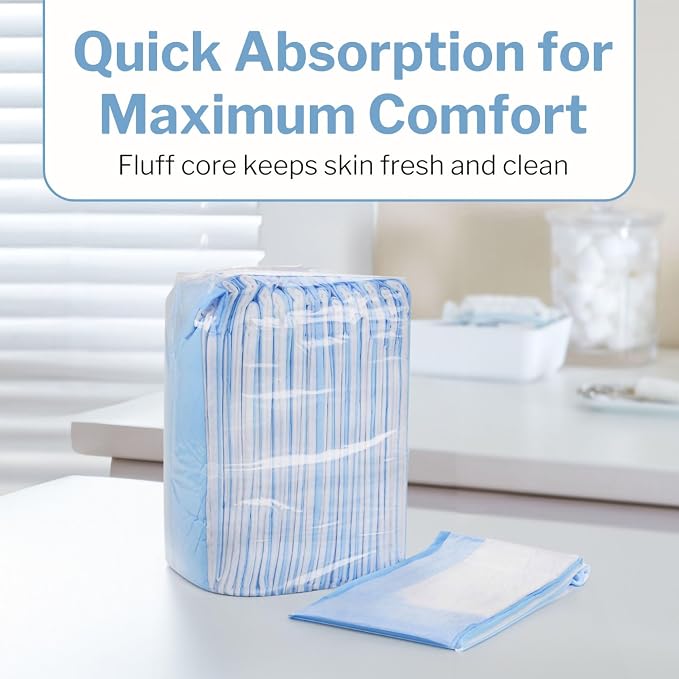 McKesson Underpads Bed Pads, Elderly, Light Absorbency, 23 x 36 in, 15 ct | and Baby, Pee Pads, Fluff