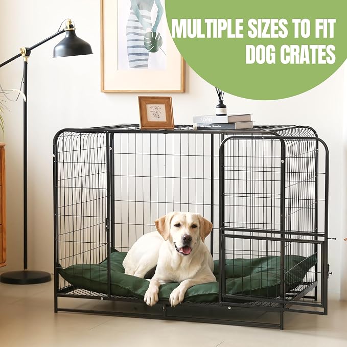 Chew Proof Indestructible Dog Bed,X-Large (28"x47"),Green | Durable,for Aggressive Chewers,Tough,chew resistant, non chewable,Machine Washable & Waterproof,Indoor Outdoor