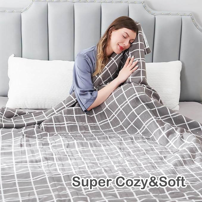 Electric Heated Blanket Queen Size 84"x90", Dual Controllers & Heating Zones
