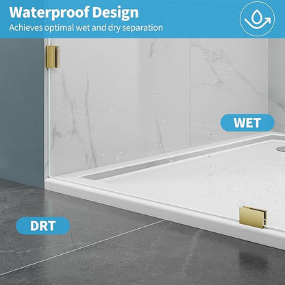 Shower Glass Panel, 28.5" W x 78.75" H Fixed Shower Screen Panel