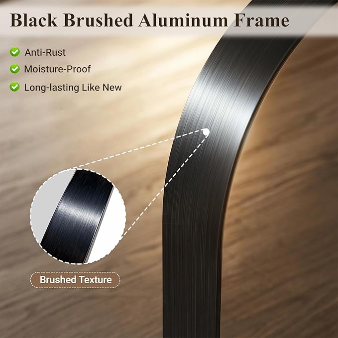 Arch Bathroom Mirror, Tempered Glass Decor Mirror