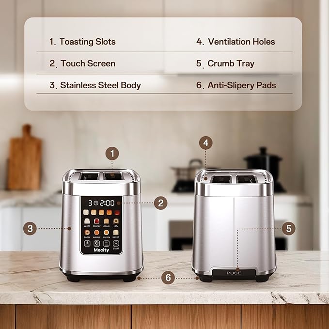 Mecity Motorized Toaster 2 Slice