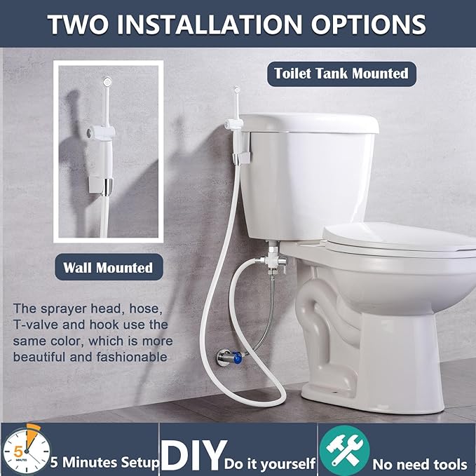 SonTiy Handheld Bidet Sprayer for Toilet, Adjustable Water Pressure Toilet Jet