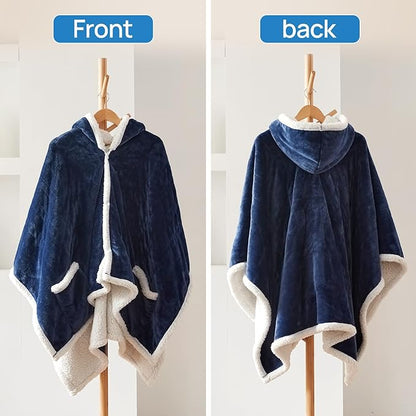 Westinghouse Wearable Heated Throw Blanket, Electric Heated Wrap Poncho Shawl