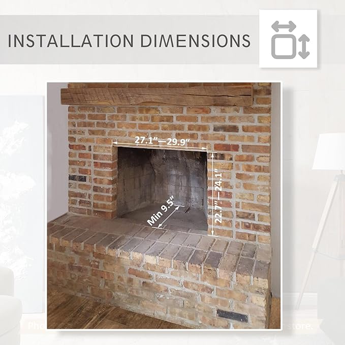 LegendFlame Carl 30" W Electric Fireplace Insert, Fireplace Heater 750/1500W