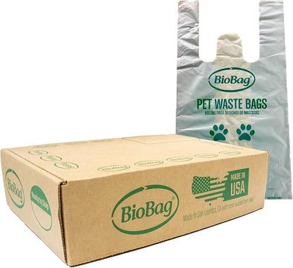 BioBag Premium Pet Waste Bags with Handles, Standard Size, 150 Count, Great For All Dog Breeds