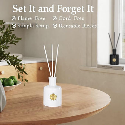 XEPTLE Reed Diffuser Set, 7.04 oz Creamy Gardenia Scent Diffuser