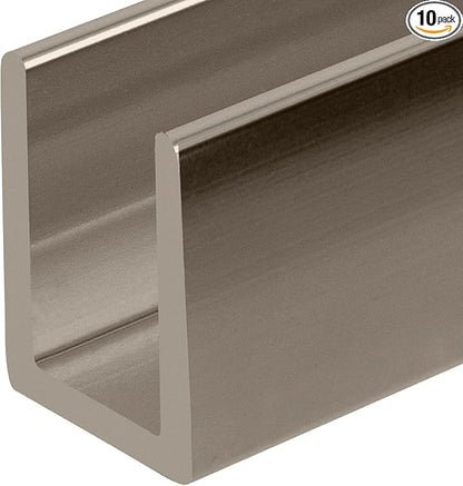 Brixwell SDCD38PN-CCP18-XCP10 Polished Nickel 3/8" Fixed Panel Shower Door Deep