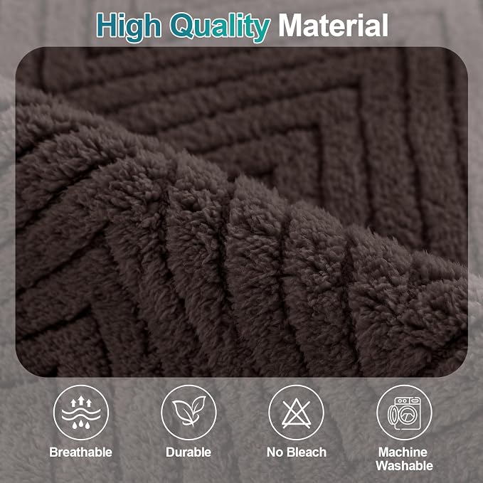 Turquoize Waterproof Couch Cover for Dogs Fuzzy Pet Couch Covers for Sofa Thick Dog Bed Cover Non-Slip Sofa Covers for 2 Cushion Couch Protector Slipcover Pet Friendly (Brown, 36" x 48")