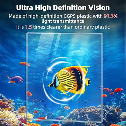 DaToo Small Fish Tank Ultra-Clear 1.6 Gallon Aquarium Starter Kits with LED Lighting and Filter System Beginner-Friendly Mini Betta Aquarium for Small Fish Shrimp Desktop Room Decoration