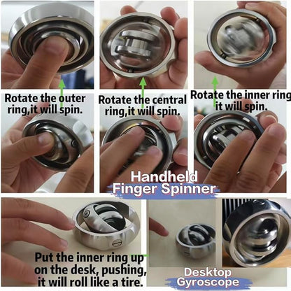 MagLev Fidget Spinner for Adults, CNC Stainless Steel Gyroscope