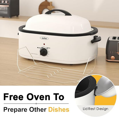 Sunvivi Roaster Oven with Self-Basting Lid, 18 Quart Electric Roaster with