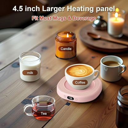Bsigo Smart Coffee Mug Warmer & Cute Cat Mug Set, Coffee Beverage Cup Warmer