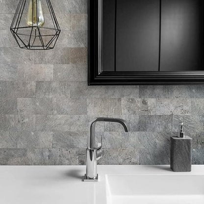 AULIGET 100 Piece Mountain Rock Peel and Stick Backsplash Wall Tiles, Laundry