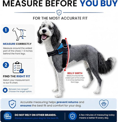 ShawnCo Essential Dog Harness, No-Pull Pet Vest (White Marble,S) | 3 Leash Clips, Easy On, No-Choke, Reflective, Adjustable Fit, Padded Comfort, Control Handle, For Small, Medium & Large Dogs