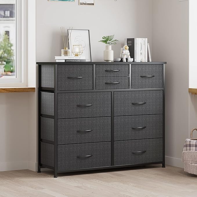 LUMTOK 10-Drawer Dresser, Fabric Storage Dressers