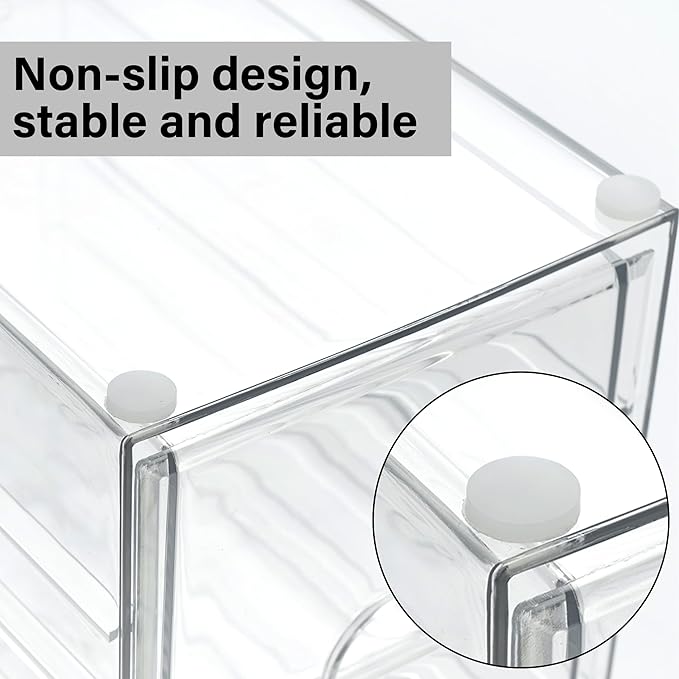 Prsildan Acrylic Drawer Makeup Organizer