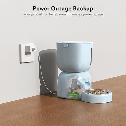 Automatic Cat Feeder and Water Dispenser FW1, Wire or Battery Cat Food