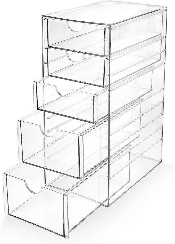 Prsildan Acrylic Drawer Makeup Organizer