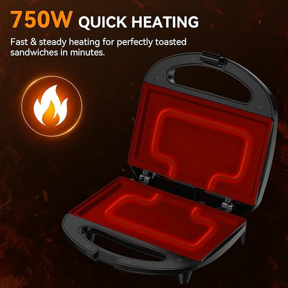 OSTBA Sandwich Maker, 2 Slice Grilled Cheese Maker