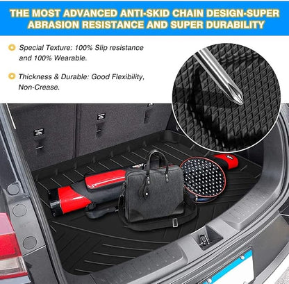 KUST Trunk Cargo Mat for 2021-2025 2026 Chevy Trailblazer Accessories, All Weather Cargo Liner TPE Rubber Raised Edge (Only for Cargo Deck in Lower Position)