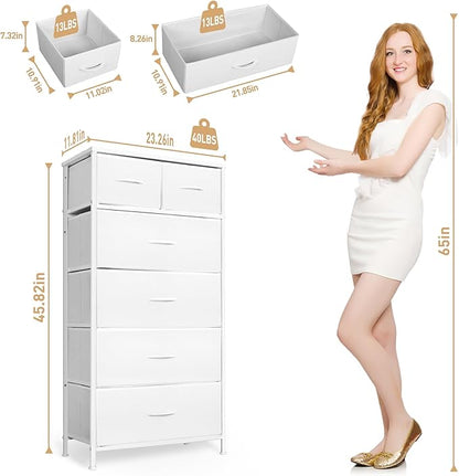 Mifuro Tall Dresser for Bedroom, Vertical Storage Organizer Tower