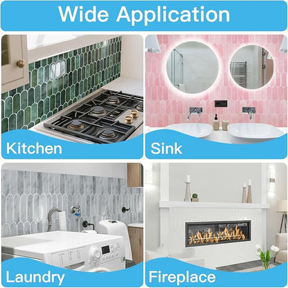 Art3d 12 x 12 Inch Heavy-Duty Peel and Stick Backsplash, Self-adhesive Wall