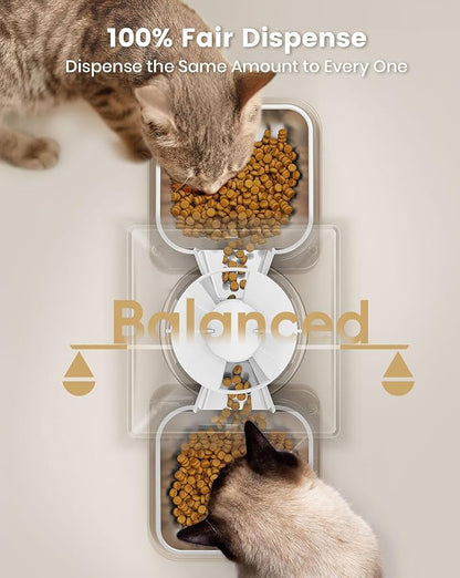 oneisall Automatic Cat Feeder for 2 Cats, 20 Cups/5L Automatic Cat Food