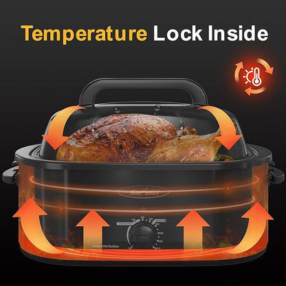 Sunvivi 26lb 22-Quart Roaster Oven, Electric Roaster Oven