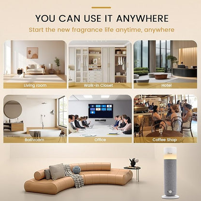 Hotel Collection Diffuser Machine, Fabric-Wrapped Design, Candlelight